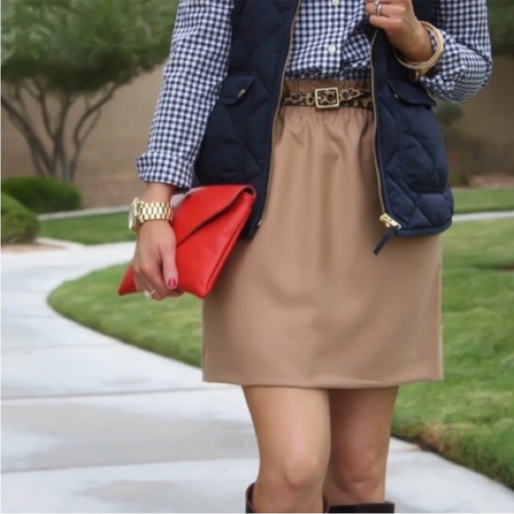 New J. Crew Wool Blend Paperbag Waist Sidewalk Mini Skirt - 4